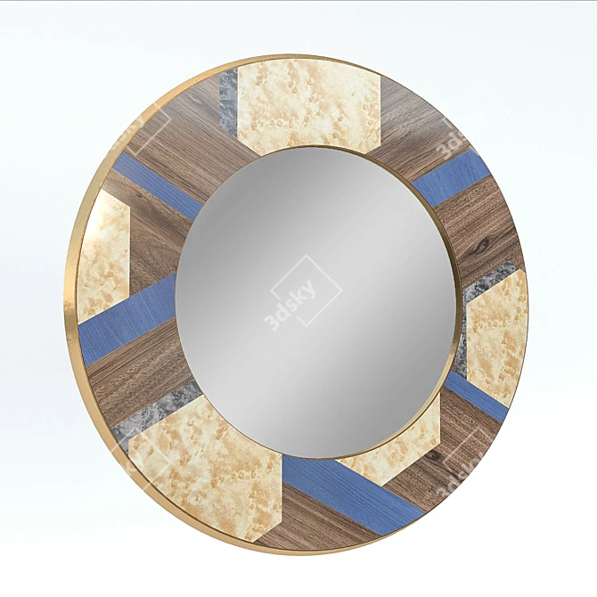 Geometric Reflection: Hexagon Mirror 3D model image 1