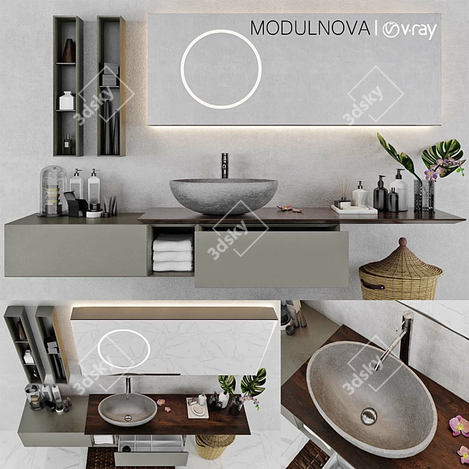 MODULNOVA Infinity_Decor Bathroom Furniture Set 3D model image 1