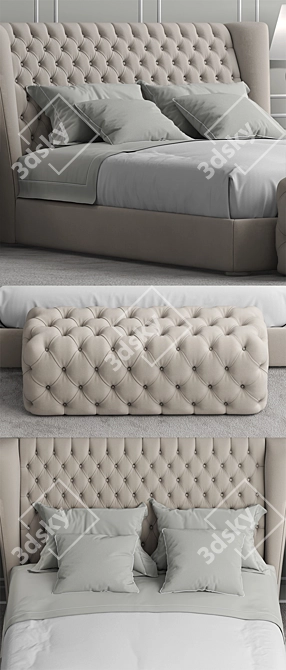 Luxury Four Seasons Bed 3D model image 2