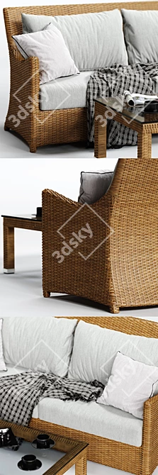 Luxury Dolcefarniente SCAURI Sofa - Elegant and Comfortable 3D model image 2