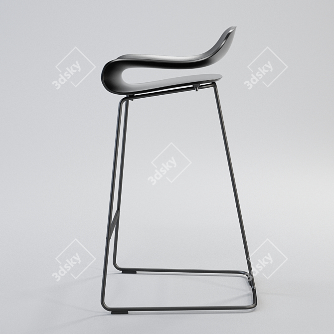 Modern BCN Slide Bar Stool Set 3D model image 2