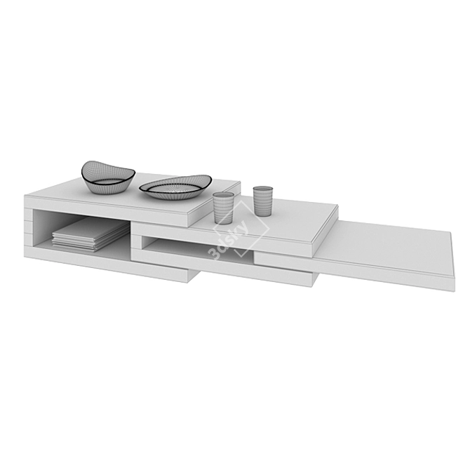 REK Expandable Coffee Table 3D model image 3