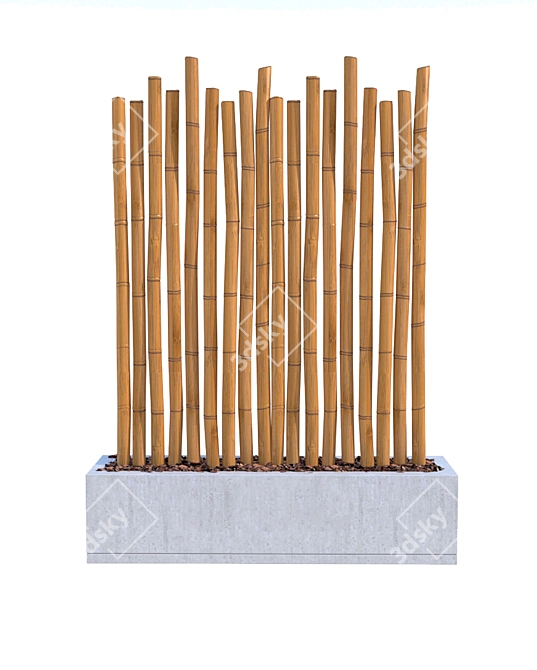 Natural Bamboo Sticks: Perfect for Outdoor Use 3D model image 2