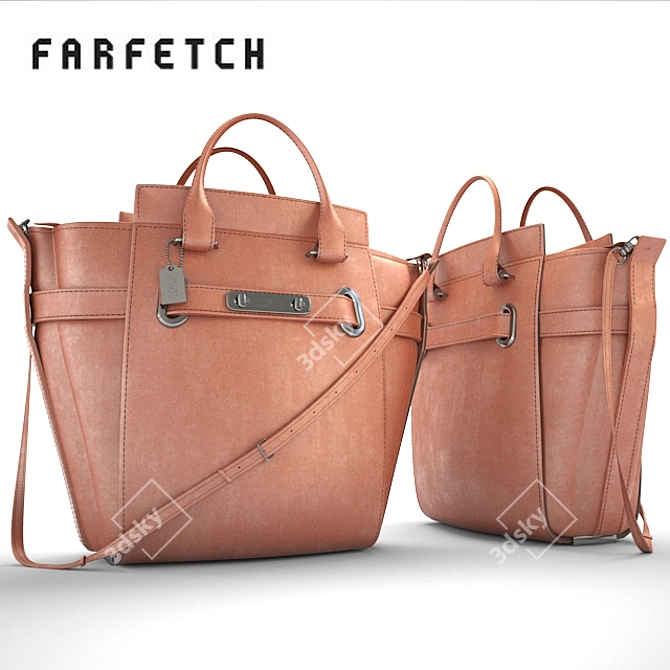 Effortless Elegance: COACH Swagger 21 Tote 3D model image 1