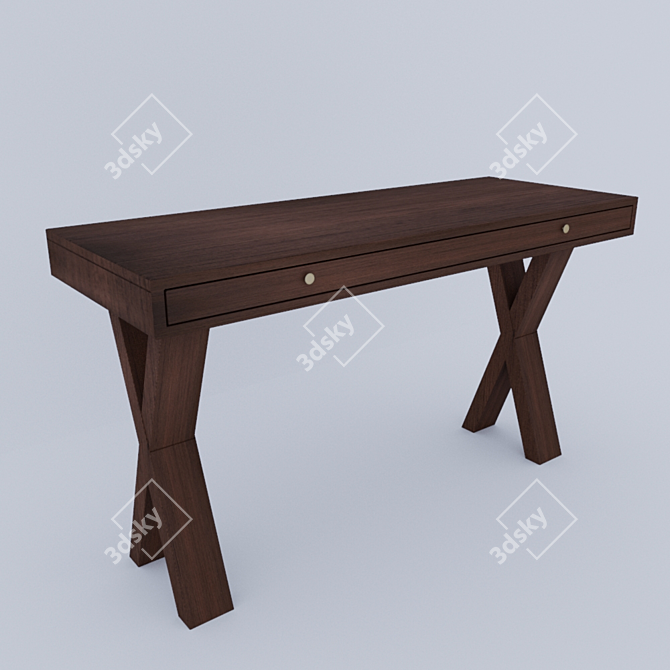 Compact Writing Desk - Modern and Functional 3D model image 1