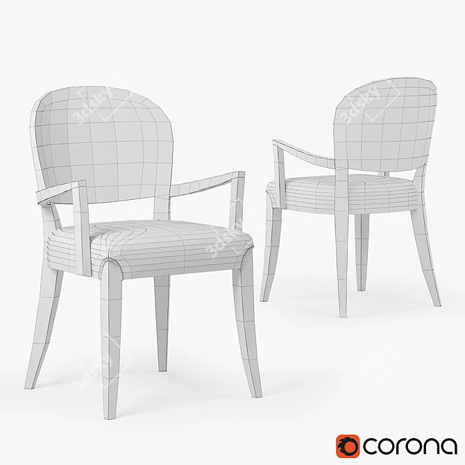 SLEEK SQUERO ARMCHAIR: Modern Design, Comfortable Seating 3D model image 2