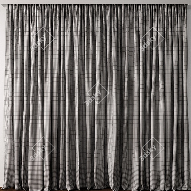 Exquisite Curtain Model with Multiple Formats 3D model image 3