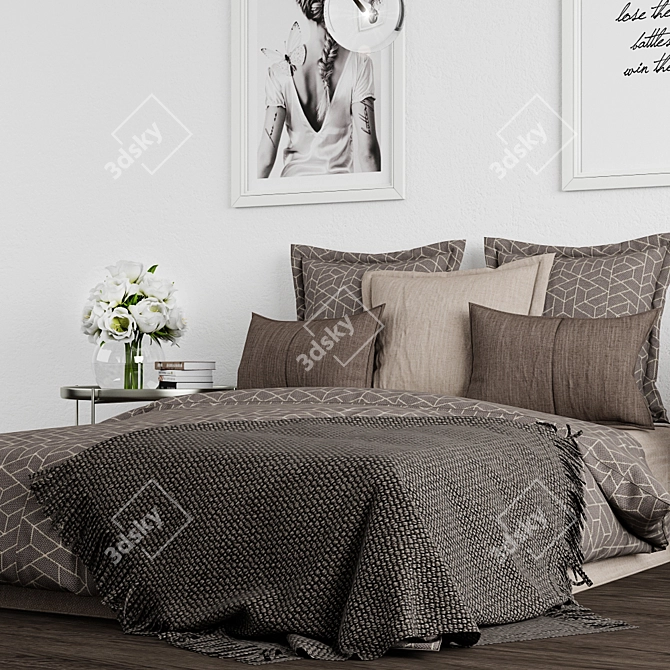 Elegant Bedroom Set: Stunning Detail 3D model image 2