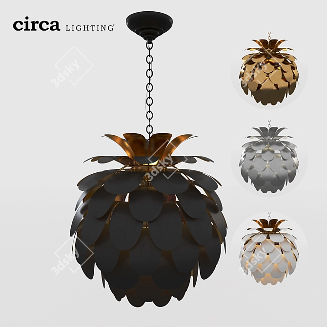 Elegant Cynara Chandelier for Stylish Spaces 3D model image 1