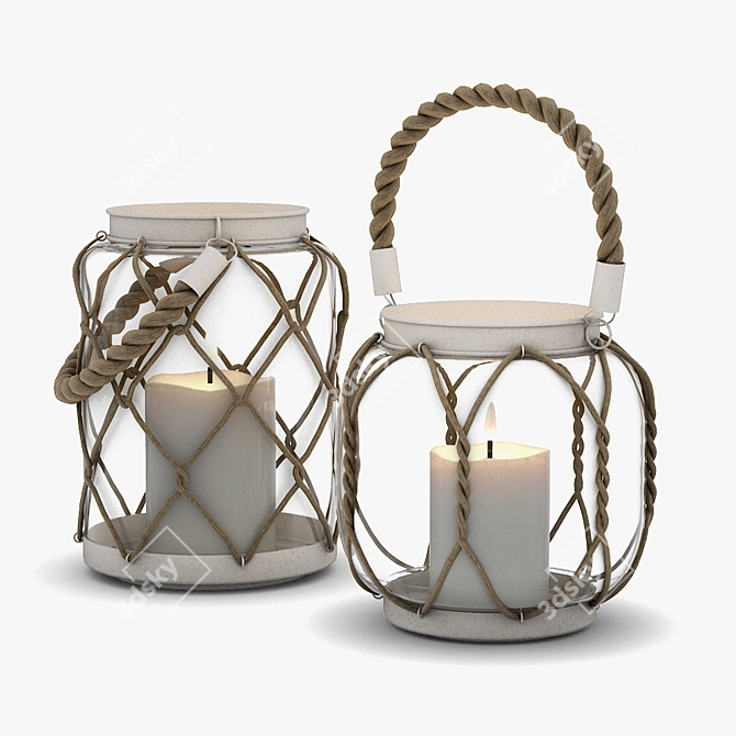 Elegant Candle Holders: DB003147 3D model image 1