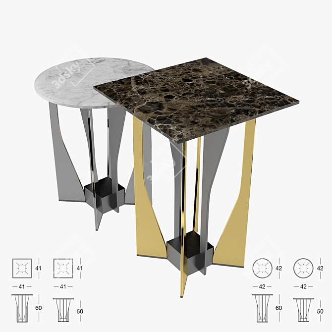 Compact Longhi Zeus Table 3D model image 1