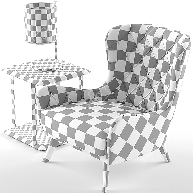 Ulivi Salotti Elisabeth Armchair: Timeless Luxury for Your Home 3D model image 3