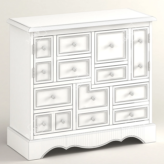  Vibrant 40" Apothecary Cabinet 3D model image 2