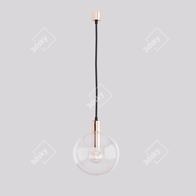 Modern Sphere Pendant Light 3D model image 2