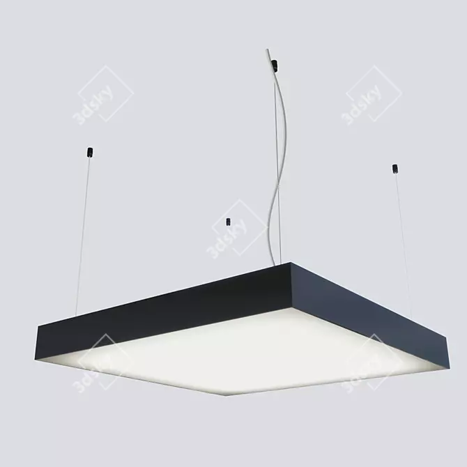 Modern Diva Pendant Light: Sleek Style, Customizable Size 3D model image 2