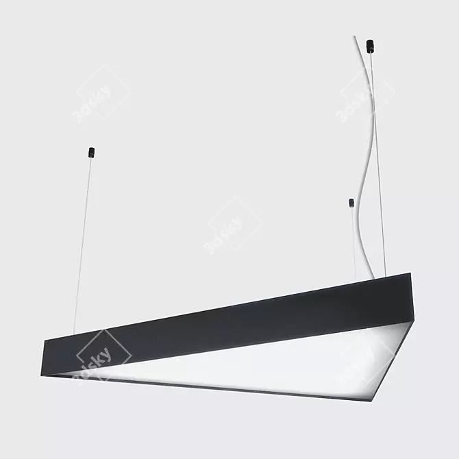 Modern Diva Pendant Light: Sleek Style, Customizable Size 3D model image 3