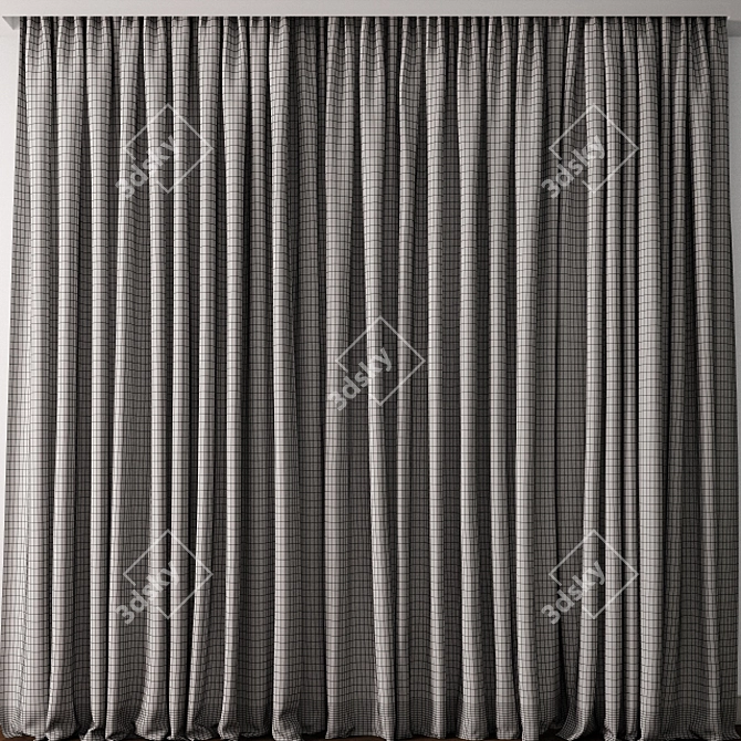 Title: Exquisite Curtain Model 3D model image 3