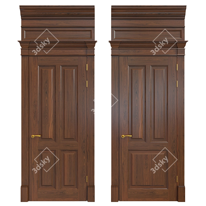 Filleted Door Panel - 800mm 3D model image 1