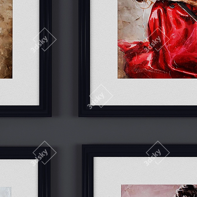 "Red Girl" Paintings by Maria Oosthuizen 3D model image 3