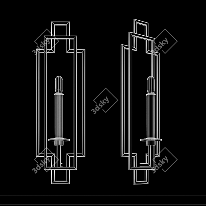 Elegant Cienfuegos Art Lamp 3D model image 2