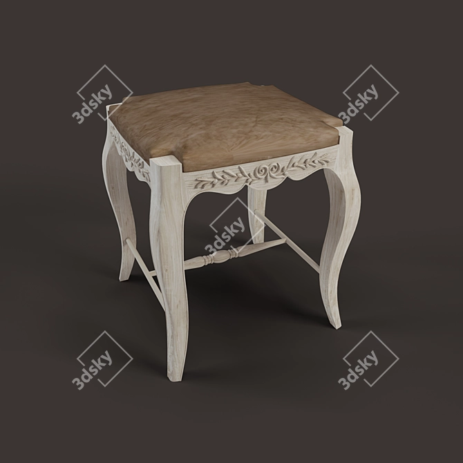 Rustic Romance Stool 3D model image 2