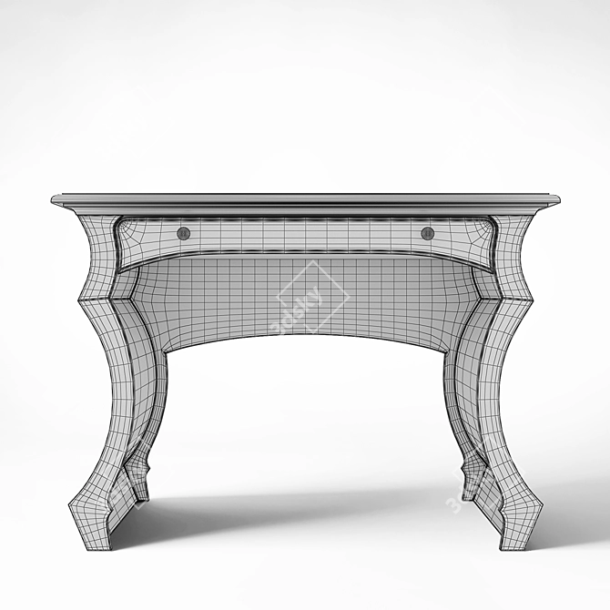 Elegant Writing Desk by Dust 3D model image 2