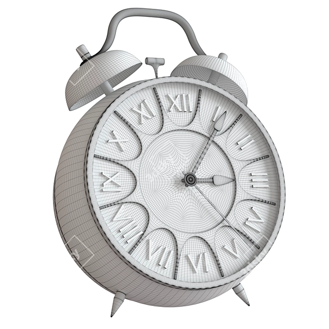 Classic Style Alarm Clock 3D model image 2