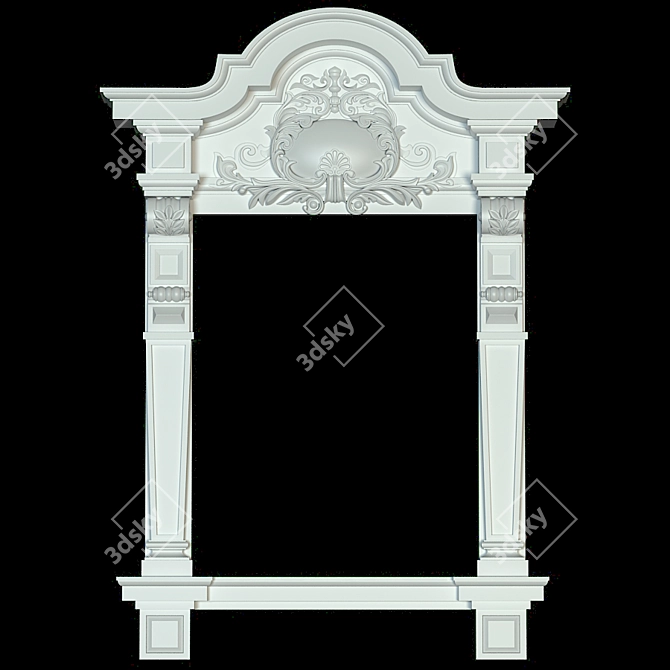 Elegant Window Frame 3D model image 1