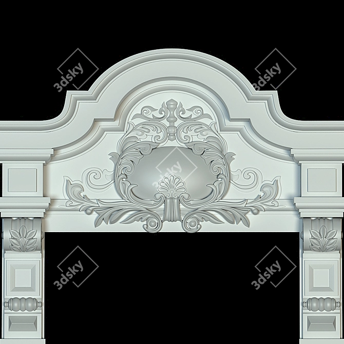 Elegant Window Frame 3D model image 2