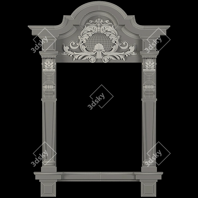 Elegant Window Frame 3D model image 3