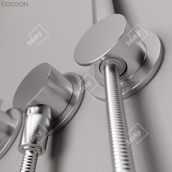 Stainless Steel COCOON Bathroom Faucet 3D model image 2