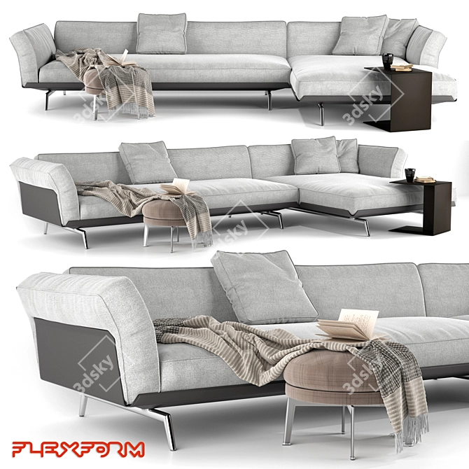 Flexform Este Sofa: Stylish Comfort for Your Living Space 3D model image 1