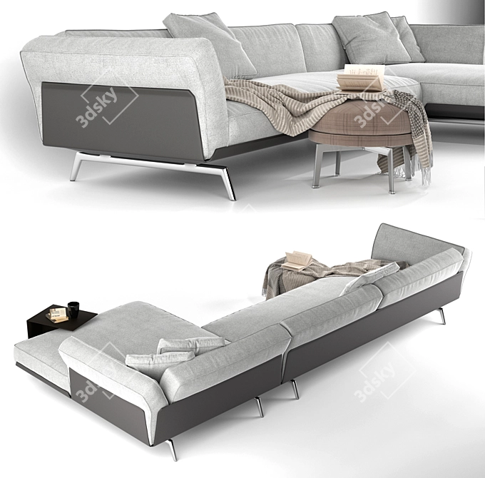 Flexform Este Sofa: Stylish Comfort for Your Living Space 3D model image 2