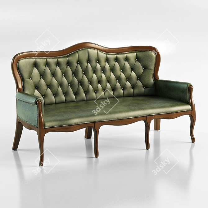 Filippo Liscio 3-Seater Sofa: Sleek Italian Design 3D model image 1