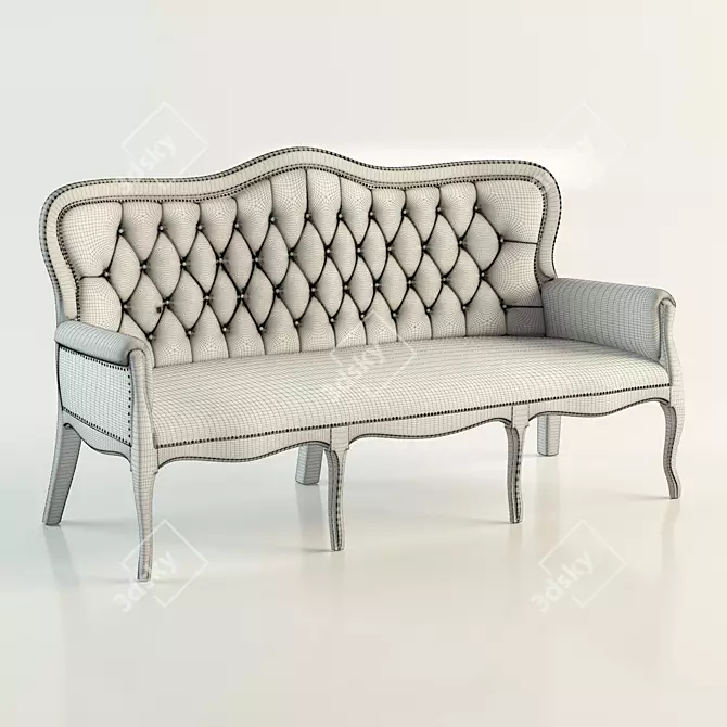 Filippo Liscio 3-Seater Sofa: Sleek Italian Design 3D model image 2