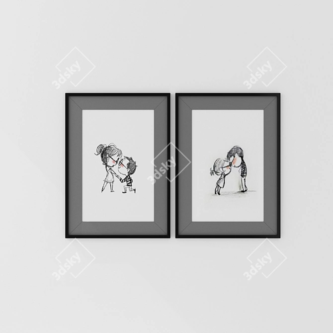 Love-Infused Artwork 3D model image 1