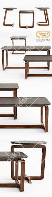 Elegant Small Tables Collection by Poltrona Frau 3D model image 2