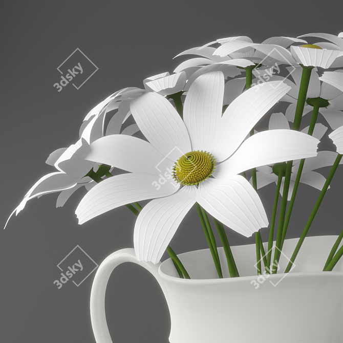 Floral Chic Decor Set 3D model image 2