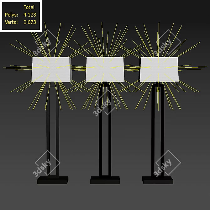 Sleek and Stylish Robert Abbey Floor Lamp 3D model image 3