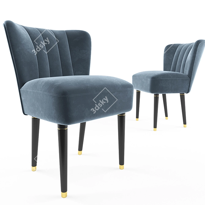 Elegant Arizona Dining Chair 3D model image 2