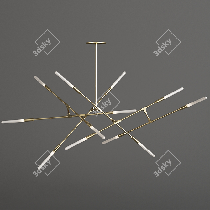 Matthew McCormick 10-Light Horizontal Dawn Chandelier 3D model image 1