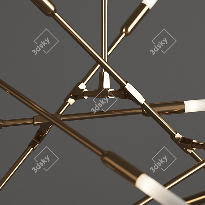 Matthew McCormick 10-Light Horizontal Dawn Chandelier 3D model image 3