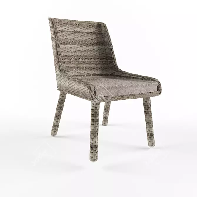 Stylish Rattan Chair: Madison Park Westin 3D model image 1