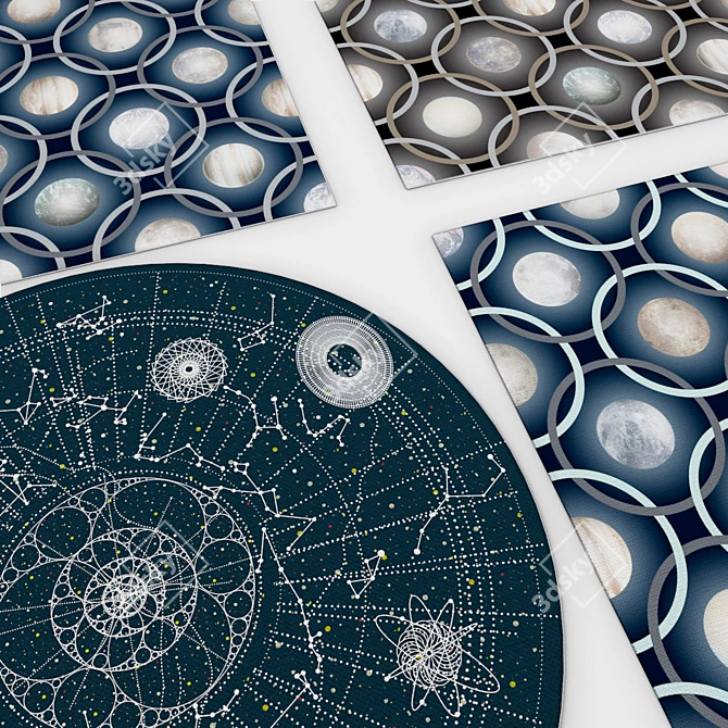 Stylish Moooi Carpets: Celestial and Planetas 3D model image 2