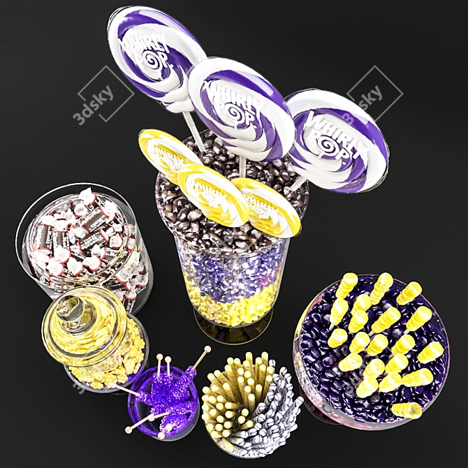 Sweet Delight Candy Mix 3D model image 2