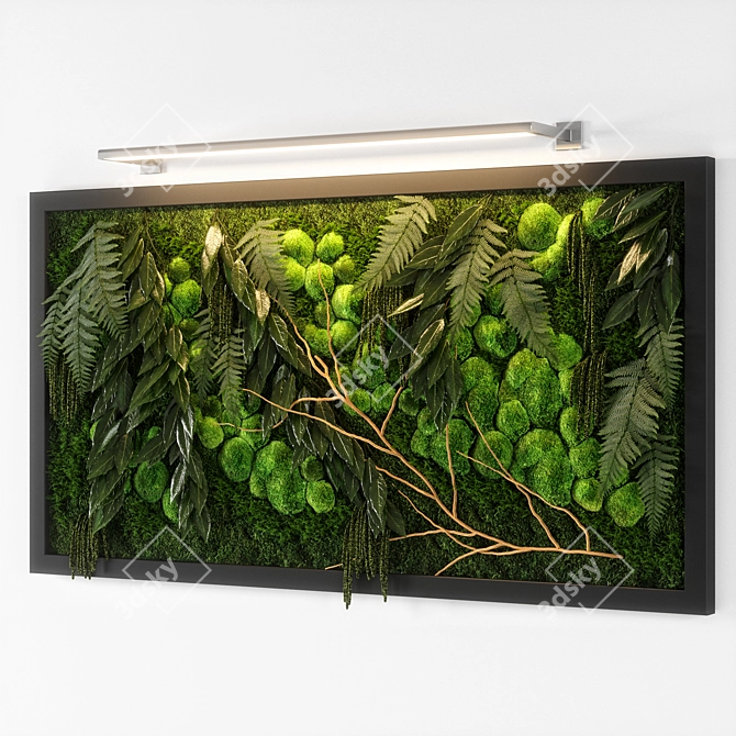 Vibrant Green Panel - 900x500mm 3D model image 4