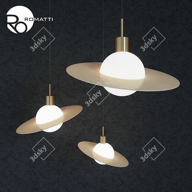 Galiley: Elegant Designer Pendant Light 3D model image 1