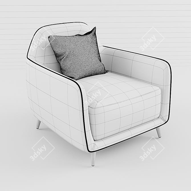 Italian Elegance: Ellie Armchair by Ditre 3D model image 2