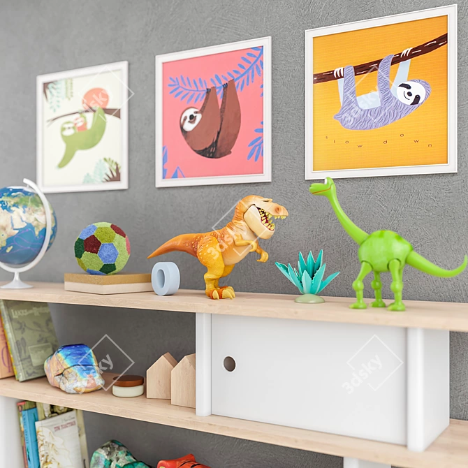 Oeuf Kids Furniture and Toy Set 3D model image 2