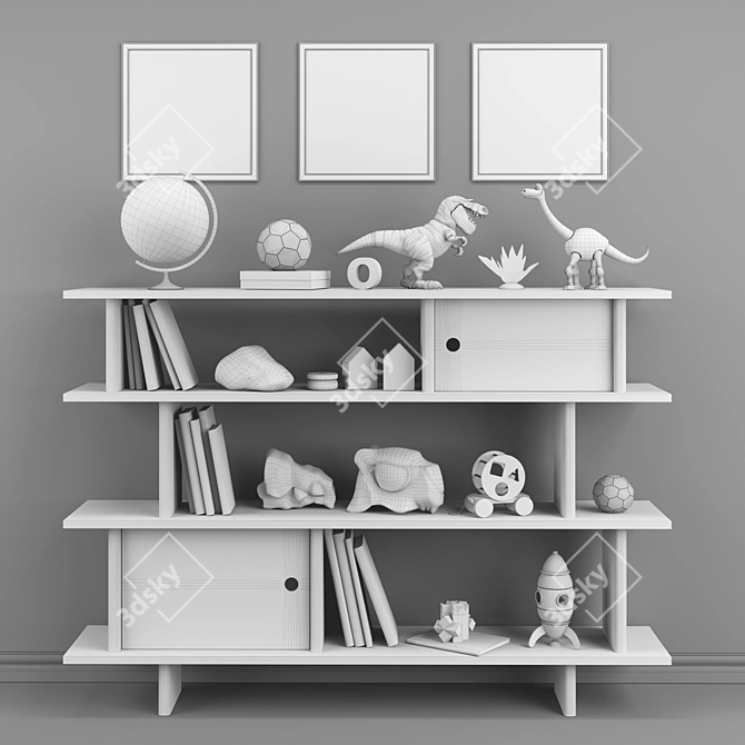 Oeuf Kids Furniture and Toy Set 3D model image 3